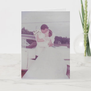 Tarjeta de aniversario de boda con poema