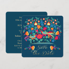 Tarjeta de aniversario de boda de arte popular par
