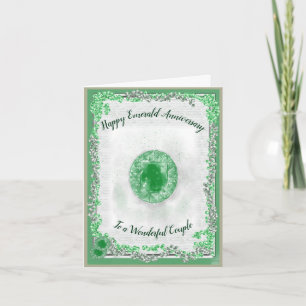 Tarjeta de aniversario de Boda de Esmeralda