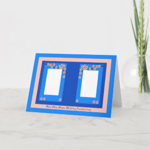 Tarjeta de aniversario de boda de Primera Luna Azu