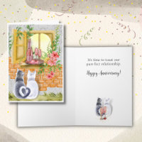 Tarjeta de aniversario de Boda de relaciones puram