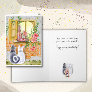 Tarjeta de aniversario de Boda de relaciones puram