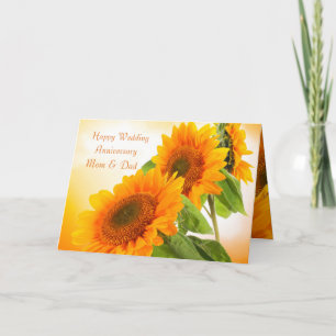 Tarjeta de aniversario de boda para Mamá y Papá co