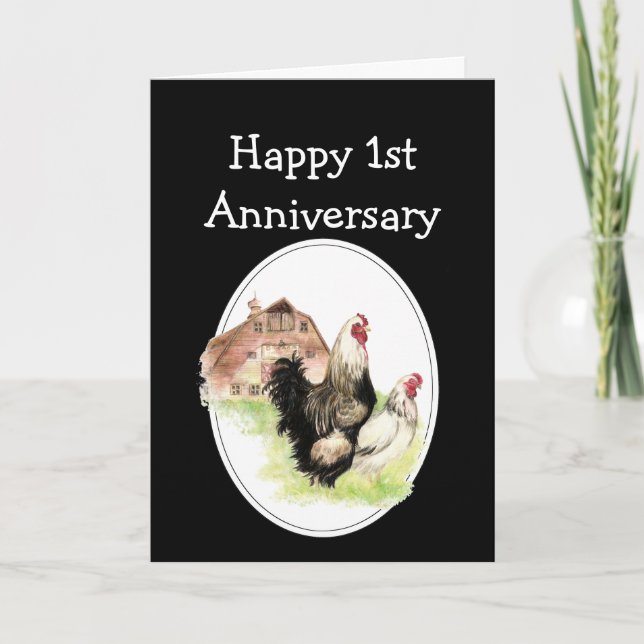Tarjeta de aniversario de boda personalizada para  (Anverso)