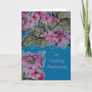 tarjeta de aniversario de bodas 1 año