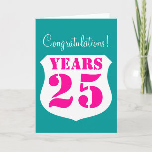 Tarjeta de aniversario de bodas 25