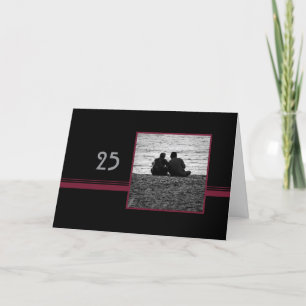 Tarjeta de aniversario de bodas 25 del matrimonio 