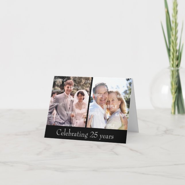 Tarjeta de aniversario de bodas de plata (Anverso)