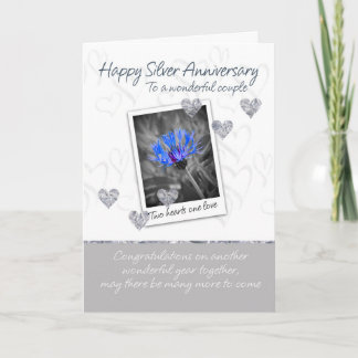 Tarjeta de Aniversario de Bodas de Plata - 25 Años