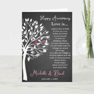Tarjeta de aniversario de bodas Love is.... regalo