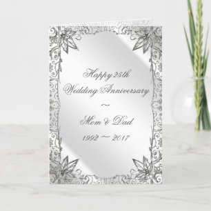 Tarjeta de aniversario de bodas número 25 de Flour