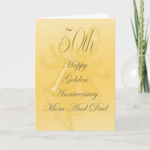 Tarjeta de aniversario de bodas número 50 para mam