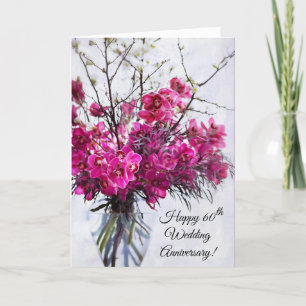 Tarjeta de aniversario de bodas número 60 Orquídea