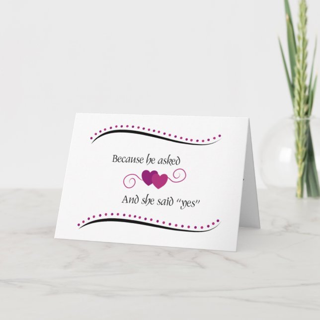 Tarjeta de aniversario de bodas personalizada 1er (Anverso)