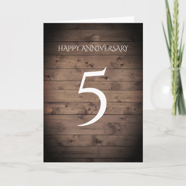 Tarjeta de aniversario de bodas tradicional de mad (Anverso)