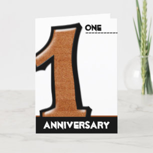 Tarjeta de aniversario de chocolate Silly Number 1