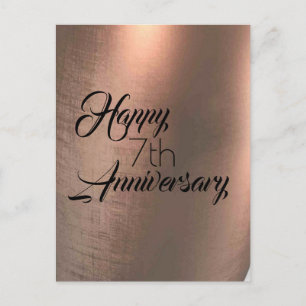 Tarjeta de aniversario de cobre tradicional 7