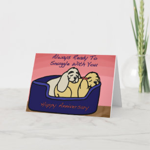 Tarjeta de aniversario de Cocker Spaniel