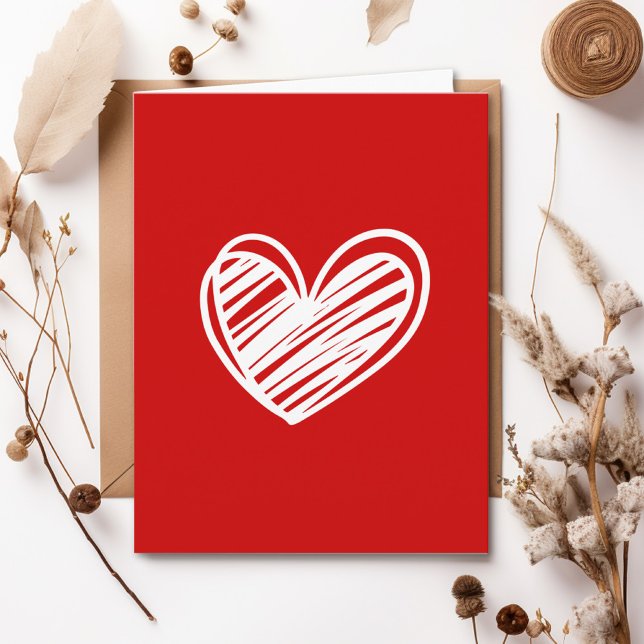 Tarjeta de aniversario de corazón rojo romántico - (Subido por el creador)