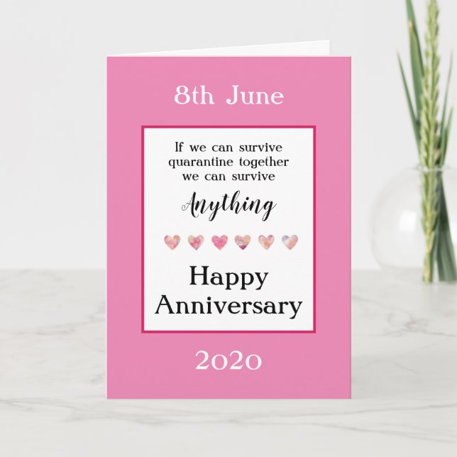 Tarjeta de aniversario de cuarentena (Anverso)