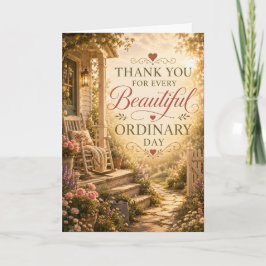 Tarjeta de aniversario de días ordinarios hermosos