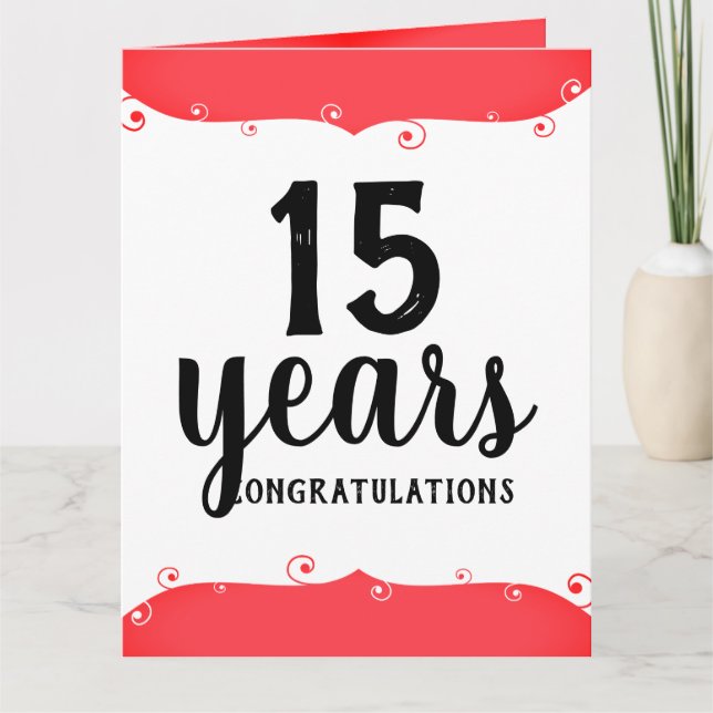 Tarjeta de aniversario de empleado de hitos univer (Anverso)