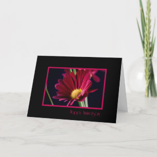 Tarjeta de aniversario de empleado de la flor roja