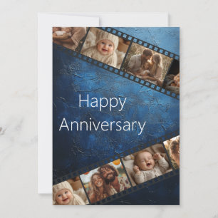 Tarjeta de aniversario de foto de tira de película