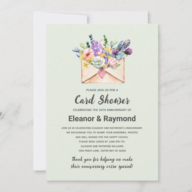 Tarjeta de aniversario de foto Invitación para una (Anverso)