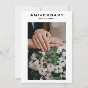 Tarjeta de aniversario de foto minimalista: regalo