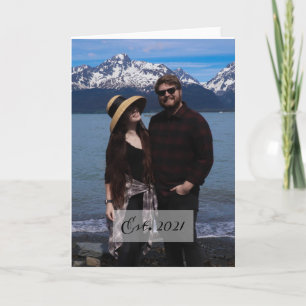 Tarjeta de aniversario de foto simple Personalizad