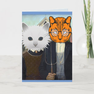 TARJETA DE ANIVERSARIO DE GATO GÓTICO AMERICANO PA