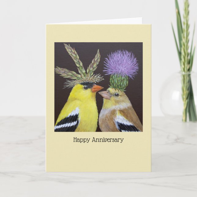 Tarjeta de aniversario de Goldfinch (Anverso)