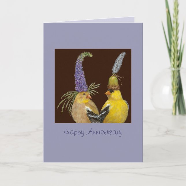 tarjeta de aniversario de goldfinch (Anverso)