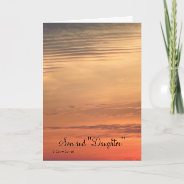 Tarjeta de aniversario de hijo y "hija" (Anverso)