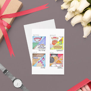 Tarjeta de aniversario de hora del té