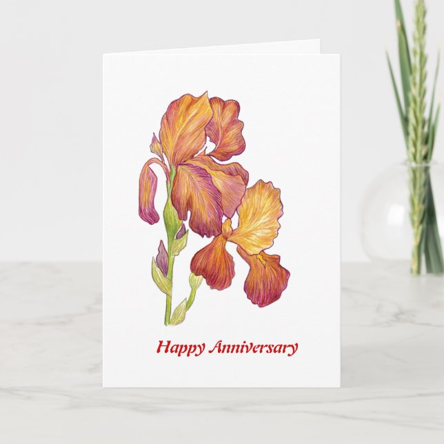 Tarjeta de Aniversario de Iris (Anverso)