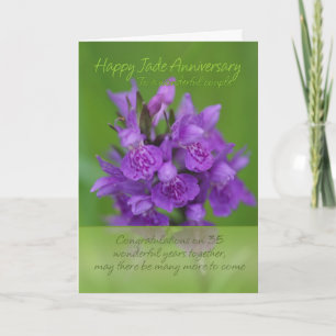 Tarjeta de aniversario de Jade - Tarjeta de 35 año