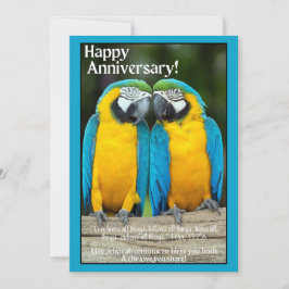 Tarjeta de aniversario de JW - loros amados