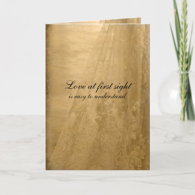 Tarjeta de Aniversario de la Boda Vintage (Anverso)