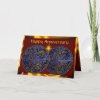 Tarjeta de aniversario de la constelación de estre