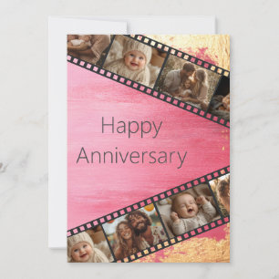 Tarjeta de Aniversario de la Fotos de la Fotos Ros