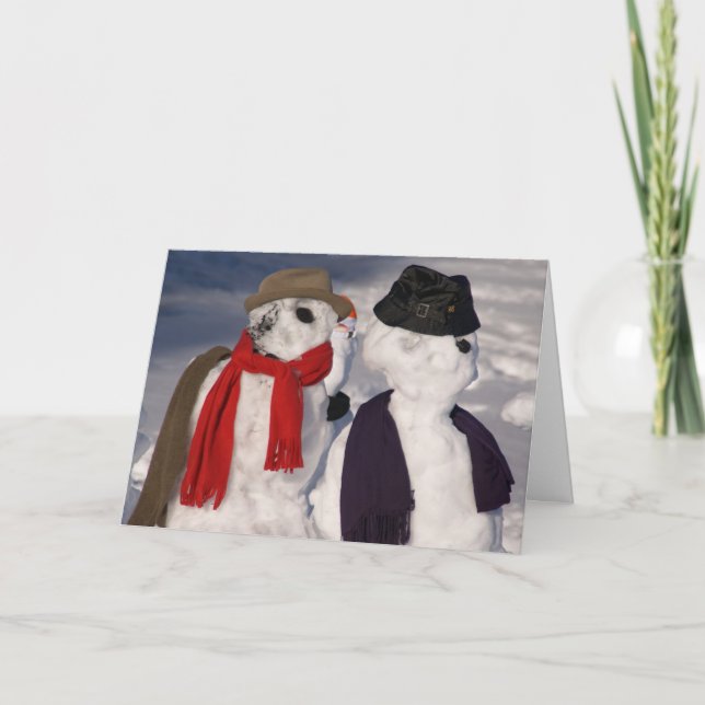 Tarjeta de aniversario de la fusión de Snowmen (Anverso)