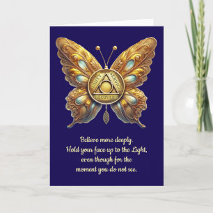 Tarjeta de Aniversario de la Mariposa y la Oración