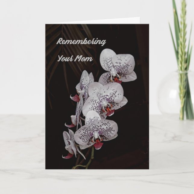 Tarjeta de aniversario de la muerte para mamá con  (Anverso)