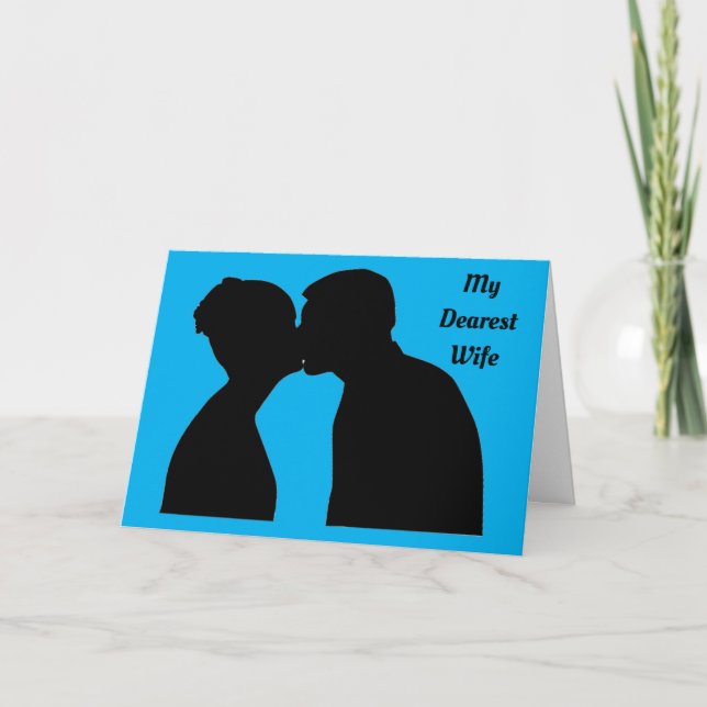Tarjeta de Aniversario de la Pareja de Besada de S (Anverso)