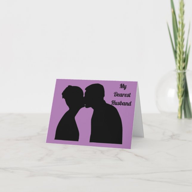 Tarjeta de Aniversario de la Pareja de Besada de S (Anverso)