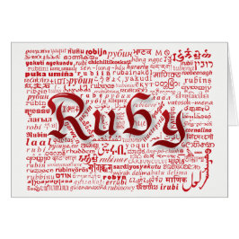 Tarjeta de Aniversario de la Ruby Mundial