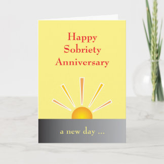 Tarjeta de Aniversario de la Sobriedad