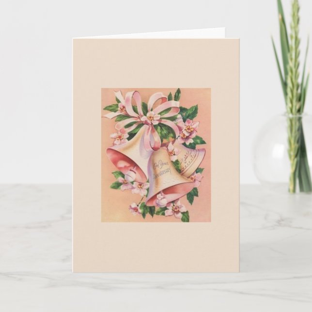 Tarjeta de aniversario de las campanas de aniversa (Anverso)